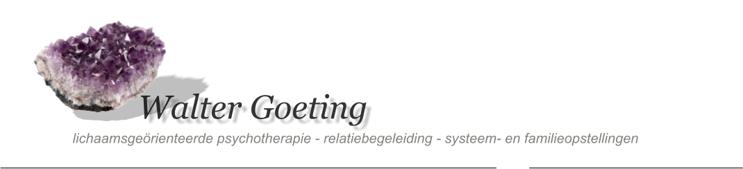 lichaamsgeörienteerde psychotherapie - relatiebegeleiding - systeem- en familieopstellingen Walter Goeting